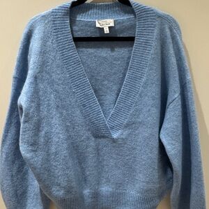 & Other Stories Light Blue V-Neck Sweater
